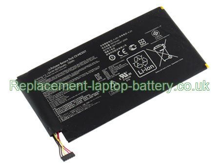 Replacement Laptop Battery for  19WH Long life ASUS C11-ME301T, Memo Pad Smart K001, Memo Smart Pad 10.1 Tablet PC,  
