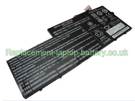 Replacement Laptop Battery for  30WH Long life ACER AC13C34, Aspire E3-111-C6LG, Aspire E3-111, Aspire V5-122P,  