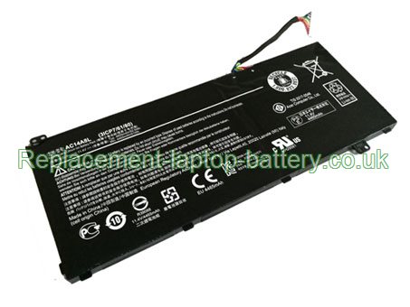 Replacement Laptop Battery for  51WH Long life ACER AC14A8L, Aspire VN7-591G, TravelMate P259-M, Aspire N7-591G-70TG,  