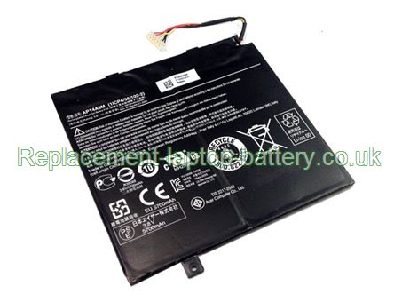 Replacement Laptop Battery for  5910mAh Long life ACER AP14A8M, AP14A4M, Aspire Switch 10 P0JAC2, Aspire Switch 10 SW5-011,  