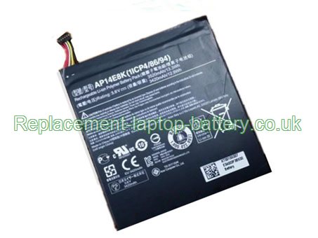 3.8V ACER Iconia One 7 B1-750 Battery 3420mAh