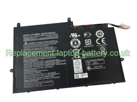 Replacement Laptop Battery for  4550mAh Long life ACER AP15B8K, Aspire Switch 11 V SW5-173, Aspire Switch 11 SW5-173, Aspire Switch 11 SW5-173P,  