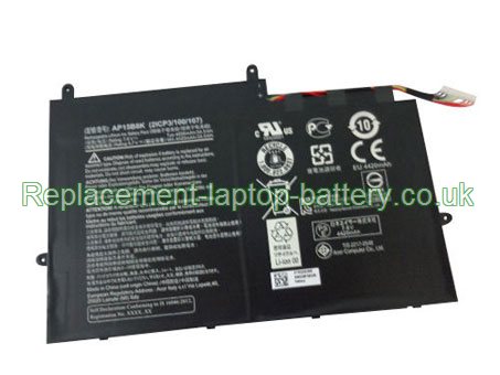 Replacement Laptop Battery for  4550mAh Long life ACER  AP15B8K, Aspire Switch 11 V SW5-173, Aspire Switch 11 SW5-173, Aspire Switch 11 SW5-173P,  