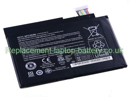 Replacement Laptop Battery for  25WH Long life ACER AP13G3N, Iconia Tab W3-810 Tablet,  