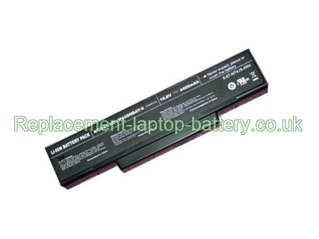 10.8V CLEVO 6-87-M660S-4P4 Battery 4400mAh