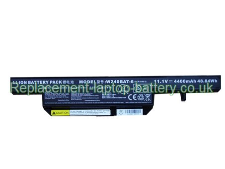 11.1V CLEVO 6-87-W15ES-4V4 Battery 4400mAh