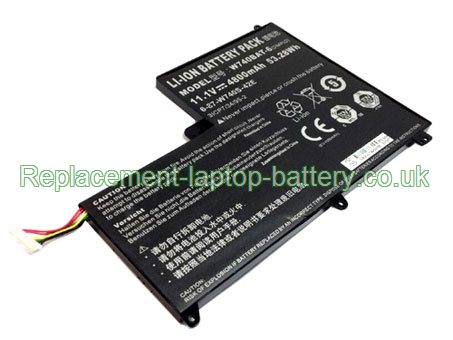 Replacement Laptop Battery for  4800mAh Long life CLEVO W740BAT-6, Schenker S413, W740BAT-6(SIMPLO), W740SU,  
