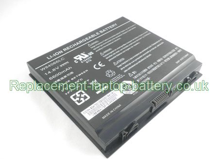 Replacement Laptop Battery for  6600mAh Long life Dell W84066LC, Alienware Aurora m9700i, Alienware Aurora m9750 Series, SMP-935T2280F,  