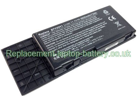 Replacement Laptop Battery for  90WH Long life Dell BTYVOY1, Alienware M17x R4 Series, BTYV0Y1, Alienware M17x R3 Series,  