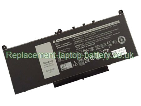 7.6V Dell Latitude E7270 Battery 55WH