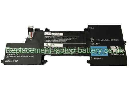 Replacement Laptop Battery for  30WH Long life NEC PC-VP-BP115,  