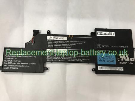 114V NEC PC-VP-BP116 Battery 45WH