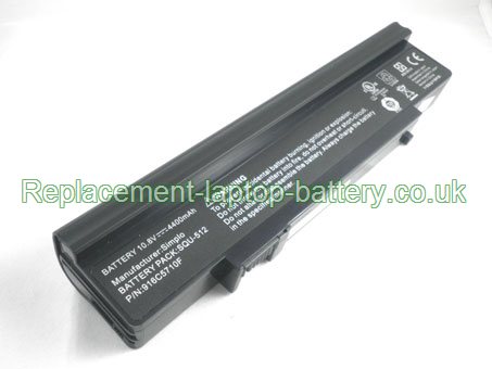 Replacement Laptop Battery for  4400mAh Long life PACKARD BELL 916C5710F, Easynote GN25, BATSQU512, Easynote GN45,  