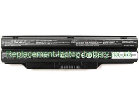 Replacement Laptop Battery for  5400mAh Long life FUJITSU  FMVNPB223, LifeBook SH782 Series, FPCBP390, FPCBP393,  