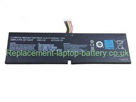 Replacement Laptop Battery for  5000mAh Long life RAZER Blade Pro 2013, RZ09-01171E11, RZ09-00991101, Blade Pro 17,  