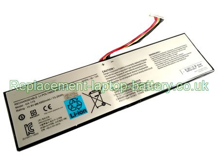 Replacement Laptop Battery for  4950mAh Long life GIGABYTE GX-17S, Aorus X7, Aorus X3, Aorus X7 v2,  