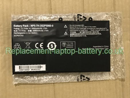 Replacement Laptop Battery for  5060mAh Long life GETAC NP5-7H-3S2P5060-0,  