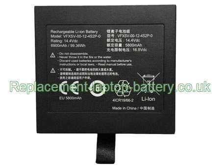 Replacement Laptop Battery for  5800mAh Long life GETAC VFXSV-00-12-4S2P-0,  