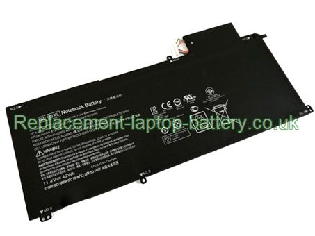 Replacement Laptop Battery for  42WH Long life HP ML03XL, Spectre X2 12-A001DX, 814060-850, HSTNN-IB7D,  