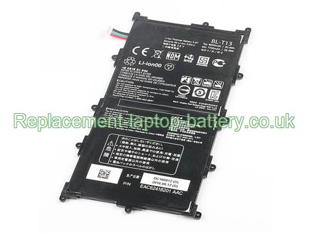 Replacement Laptop Battery for  8000mAh Long life LG BL-T13, LG G Pad 10.1 V700 Tablet,  