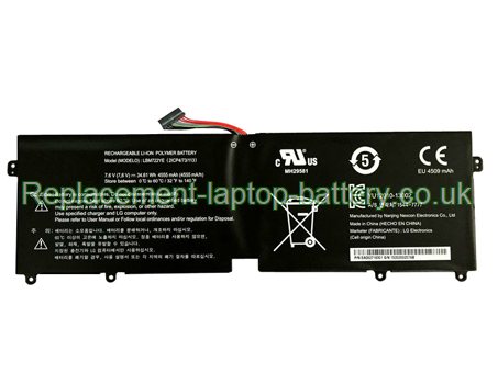 7.6V LG 14ZD960-GX5GK Battery 4555mAh