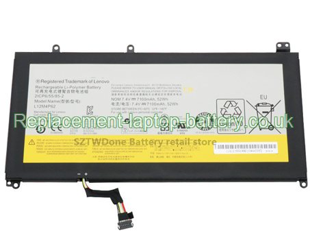 Replacement Laptop Battery for  52WH Long life LENOVO L12M4P62, IdeaPad U530, L12L4P62, IdeaPad U530-20289,  