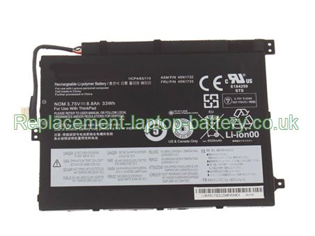 3.75V LENOVO FRU 45N1733 Battery 33WH