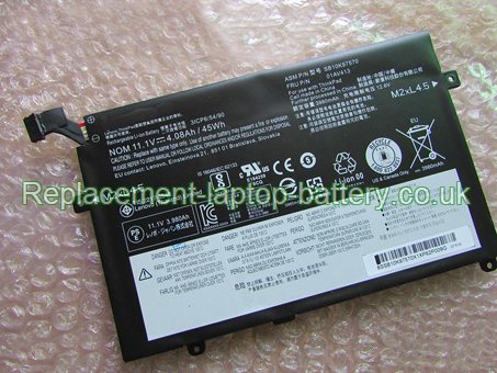 Replacement Laptop Battery for  45WH Long life LENOVO ASM SB10K97570, 01AV413, ThinkPad E475, 01AV412,  