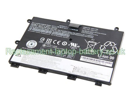 Replacement Laptop Battery for  34WH Long life LENOVO 45N1750, 45N1748, FRU 45N1751, ThinkPad Yoga 11e,  