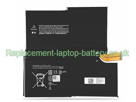 Replacement Laptop Battery for  5547mAh Long life MICROSOFT G3HTA005H, MS011301-PLP22T02, Surface Pro 3 PRO3 MS011301-PLP22T02 1631, Surface Pro 3 1631 1577-9700,  