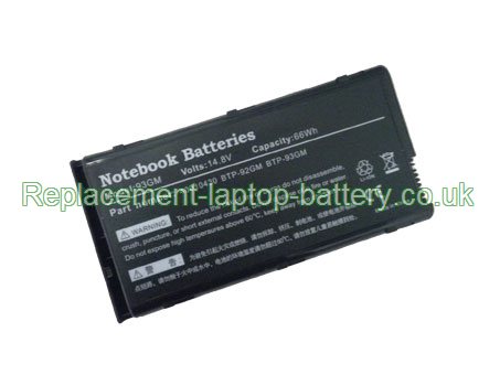 Replacement Laptop Battery for  66WH Long life MEDION 40010430, BTP-93GM, wim 2050m, BTP-92GM,  