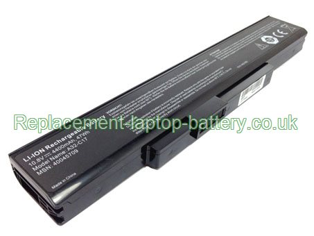 Replacement Laptop Battery for  4400mAh Long life MEDION Akoya P7631 Series, A32-C17, Akoya E7227T Series, Akoya P7627T Series,  
