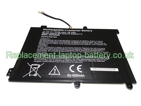 Replacement Laptop Battery for  4350mAh Long life MEDION BP-GOLF3, 40050999, BP-GOLF3 4200/31 H,  