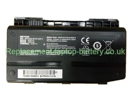Replacement Laptop Battery for  4400mAh Long life MECHREVO NFSV151X-00-03-3S2P-0, X6TI-M2, NFSV151X, X6TI,  