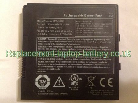 Replacement Laptop Battery for  42WH Long life MOTION MC5450BP,  