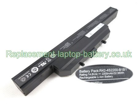 Replacement Laptop Battery for  2200mAh Long life UNIWILL R42-4S2200-B1B1, R42-4S2200-C1L5, R42-4S2200-G1L3, R42-4S2200-C1L3,  
