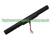 Replacement Laptop Battery for  48WH Long life ASUS GL553VW, ROG GL553VW-DM005T, ROG Strix GL553VD-FY075T, A41LP4Q, 