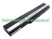 Replacement Laptop Battery for  4400mAh Long life ASUS N82JQ, N82, A40JA, N82J, 